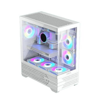 Sonic K10 White Gaming Case β Mid Tower ARGB Tempered Glass PC Case Price in Pakistan | Daddu Charger Gaming Store
