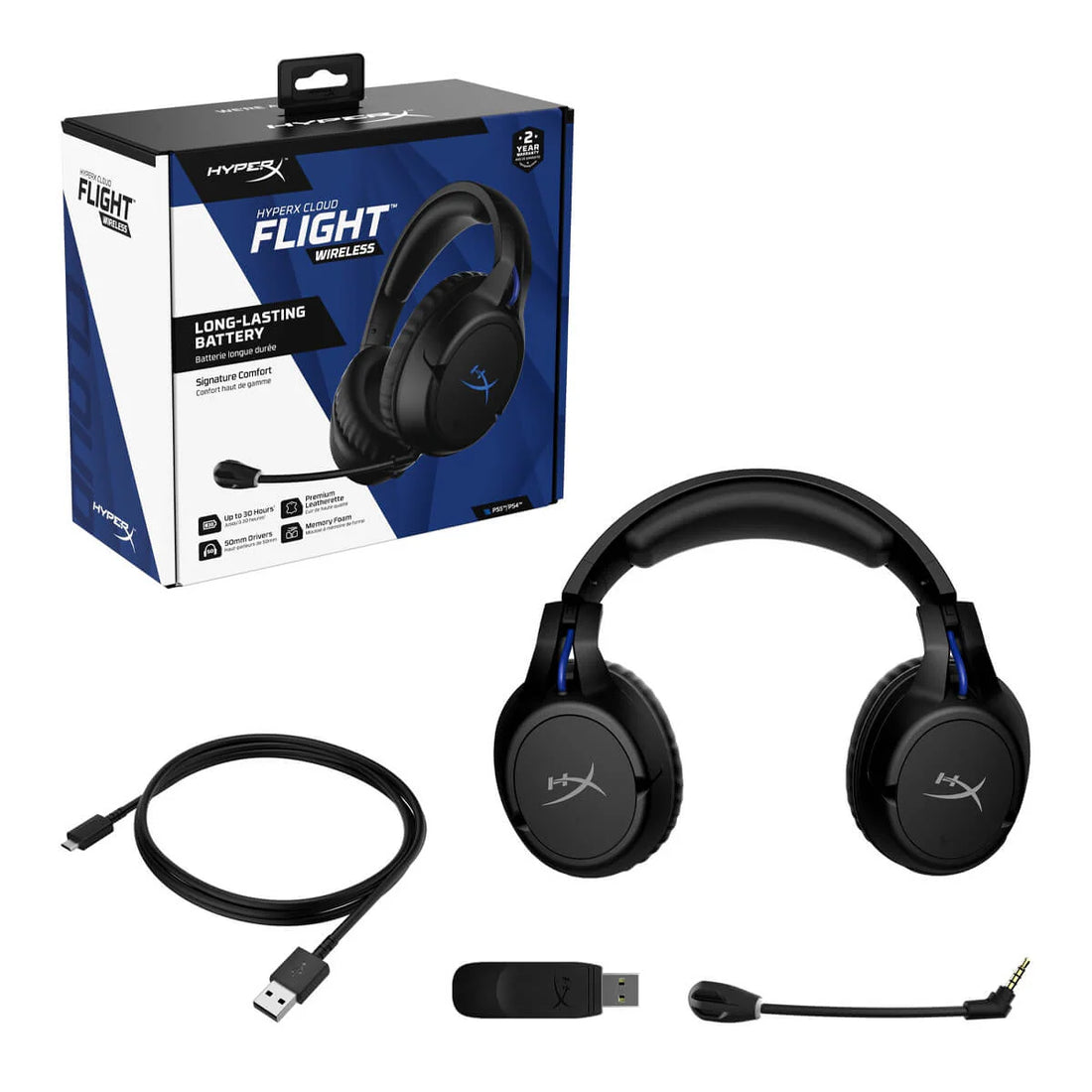 HyperX Cloud Flight Wireless Gaming Headset Price in Pakistan | 30-Hour Battery, 2.4GHz Wireless Open Box