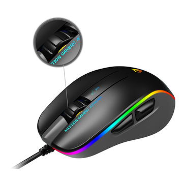 Meetion GM23 2023 RGB Gaming Mouse – 12,800 DPI, 5+1 Buttons, Ergonomic Right‑Hand Design