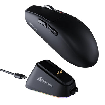 ATTACK SHARK G3PRO Tri-Mode Wireless Gaming Mouse Price in Pakistan | 25000 DPI Ultra Lightweight RGB Mouse with Charging Dock | Black