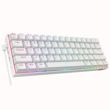 Redragon Draconic Pro White RGB Tri-Mode Mechanical Gaming Keyboard β Wireless & Compact 60% Keyboard | Best Price in Pakistan