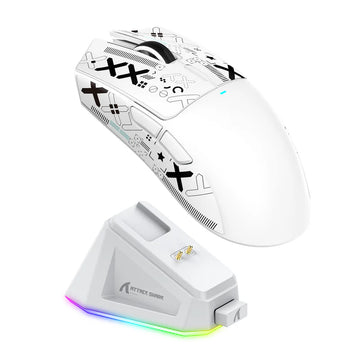 ATTACK SHARK X11 White Tri-Mode Wireless Gaming Mouse Price in Pakistan | 22,000 DPI Ultra-Lightweight with Magnetic Dock