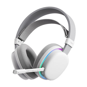AULA G7 Wireless Gaming Headset White – Bluetooth 5.3, 40mm Driver, RGB, Detachable Mic, 60Hr Battery, Low Latency