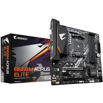 Gigabyte B550M AORUS ELITE Motherboard – AMD B550 Chipset | AM4 | Micro-ATX | Dual NVMe M.2
