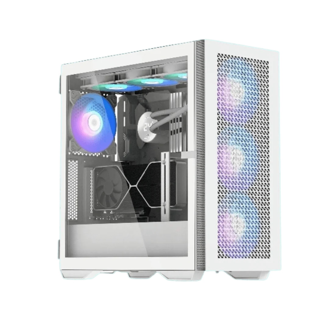 Sonic H7 ATX ARGB Gaming Case (4x ARGB Fans) White – Best Price in Pakistan | Daddu Charger Gaming Store