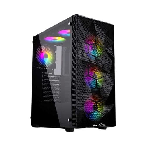 Thunder Triumph TGV-414 ARGB Gaming Case – Mid Tower with 3 Pre-Installed ARGB Fans