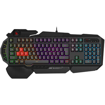 Bloody B310N Neon Gaming Keyboard Black – Wired RGB Backlit, Multimedia Keys, Ergonomic Design