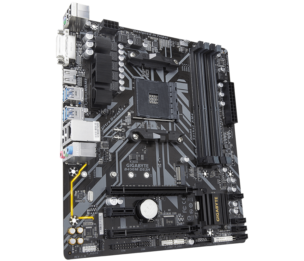 Gigabyte B450 DS3H Used Motherboard – Best Price in Pakistan | Tested & Working | Daddu Charger