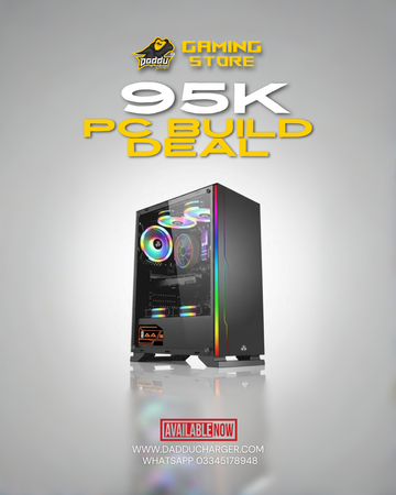 Special Offer 95K Ryzen 5 2600 Gaming PC – RX 580 8GB, 8GB RAM, 128GB SSD + 500GB HDD, RGB Case