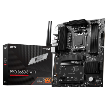 MSI PRO B650-S WIFI Motherboard – AM5, DDR5, PCIe 4.0, Wi-Fi 6E, ATX | High-Performance AMD Ryzen 7000 Series Support