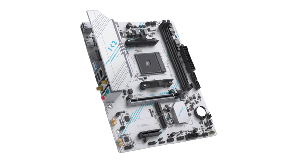 Maxsun B550M Gaming WiFi ICE Motherboard New – AMD AM4, DDR4, 2 RAM Slots, Micro-ATX, Heatsink, WiFi