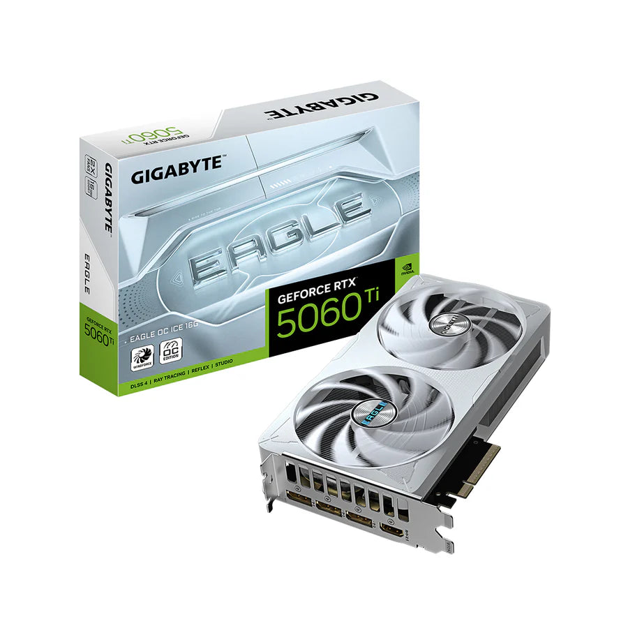 Gigabyte GeForce RTX 5060Ti Eagle White 16GB GDDR7 New Graphics Card – DLSS 4, Ray Tracing, Blackwell GPU | Best Price in Pakistan