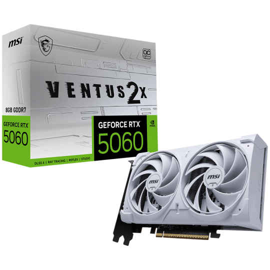 MSI RTX 5060 Ventus 2X OC 8GB – White