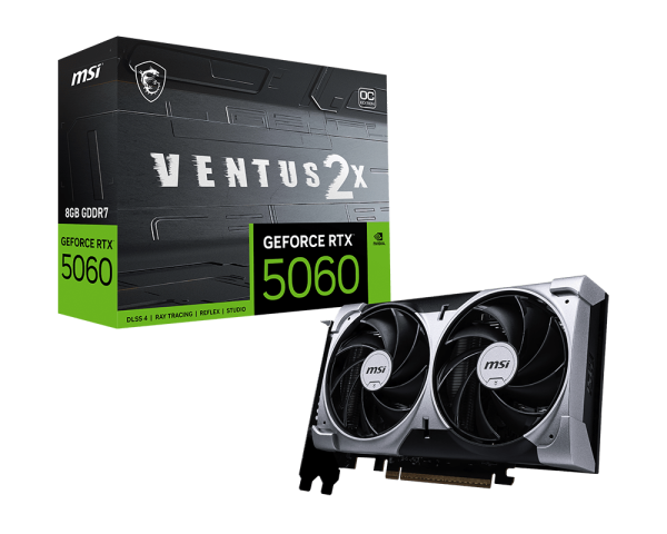 MSI RTX 5060 Ventus 2X OC 8GB – Black