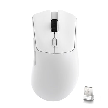 Attack Shark R1 Wireless Gaming Mouse – 18K DPI Optical Sensor, 55g Lightweight, Tri-Mode 2.4G/Wired/Bluetooth 5.2 – White