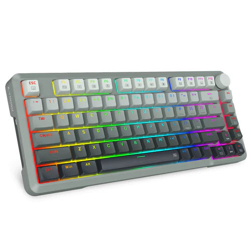 E-YOOSO HZ82 Moonlight Grey Mechanical Gaming Keyboard Price in Pakistan | Hot-Swappable 75% RGB Keyboard | PBT Keycaps