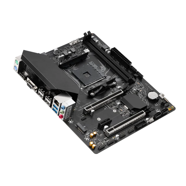 MAXSUN Terminator B550M ARGB Motherboard New – AMD AM4, DDR4, 2 RAM Slots, Heatsink, Micro-ATX