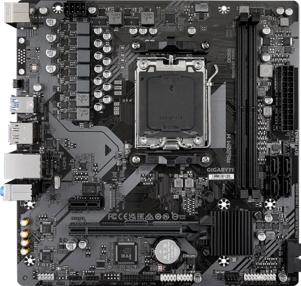 Gigabyte A620M-H ARGB Motherboard New – AMD AM5, DDR5, Micro-ATX, 2 RAM Slots