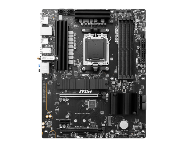MSI PRO B650-S WIFI Motherboard – AM5, DDR5, PCIe 4.0, Wi-Fi 6E, ATX | High-Performance AMD Ryzen 7000 Series Support