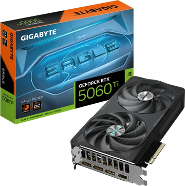 GIGABYTE GeForce RTX 5060 Ti EAGLE OC 16G – 16GB GDDR7, PCIe 5.0, WINDFORCE Cooling, Gaming Graphics Card
