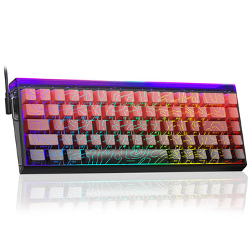 AULA HERO68 Dragon King Wireless Mechanical Gaming Keyboard – Magnetic Switch, 65% Layout, Gradient Black Red Side-Engraved Keycaps