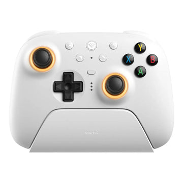 8BitDo Ultimate 2 Wireless Controller White – RGB Joysticks, Charging Dock, Hall Effect Triggers, 2.4G, Bluetooth & USB