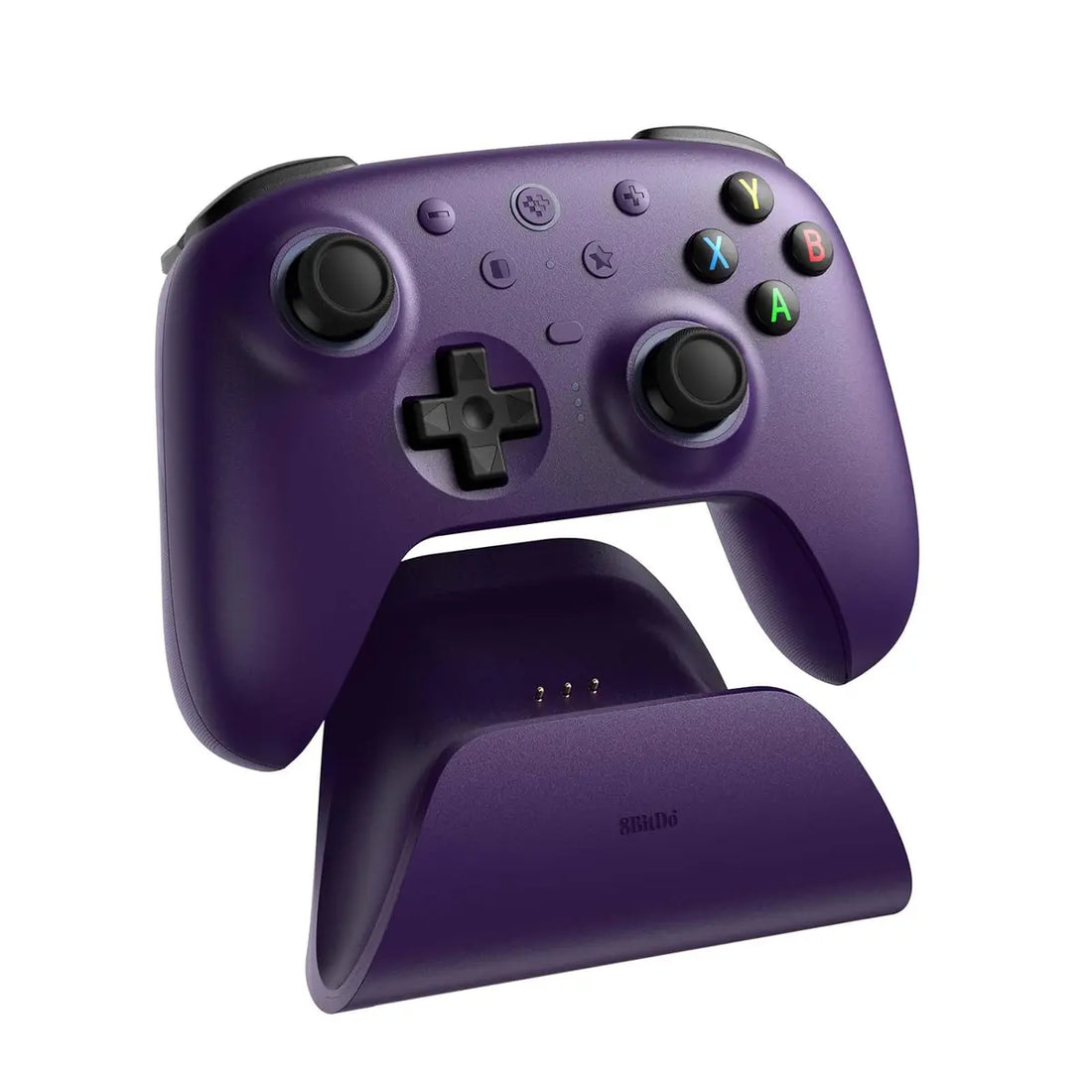 8BitDo Ultimate 2 Wireless Controller Purple – RGB Joysticks, Charging Dock, Hall Effect Triggers, Bluetooth & 2.4G Wireless