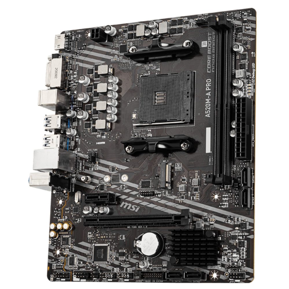 🧠 MSI A520M-A PRO Motherboard | AM4 Socket | Ryzen 3rd & 5th Gen Support | Best Budget AMD Board in Pakistan 🇵🇰 | Daddu Charger Gaming Store 🎮