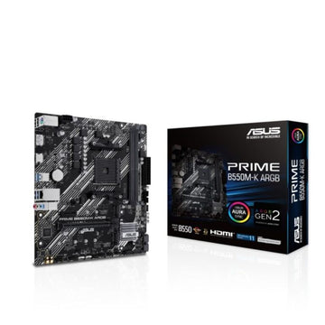ASUS Prime B550M-K ARGB Motherboard New – AMD AM4, DDR4, 2 RAM Slots, Micro-ATX, RGB Header