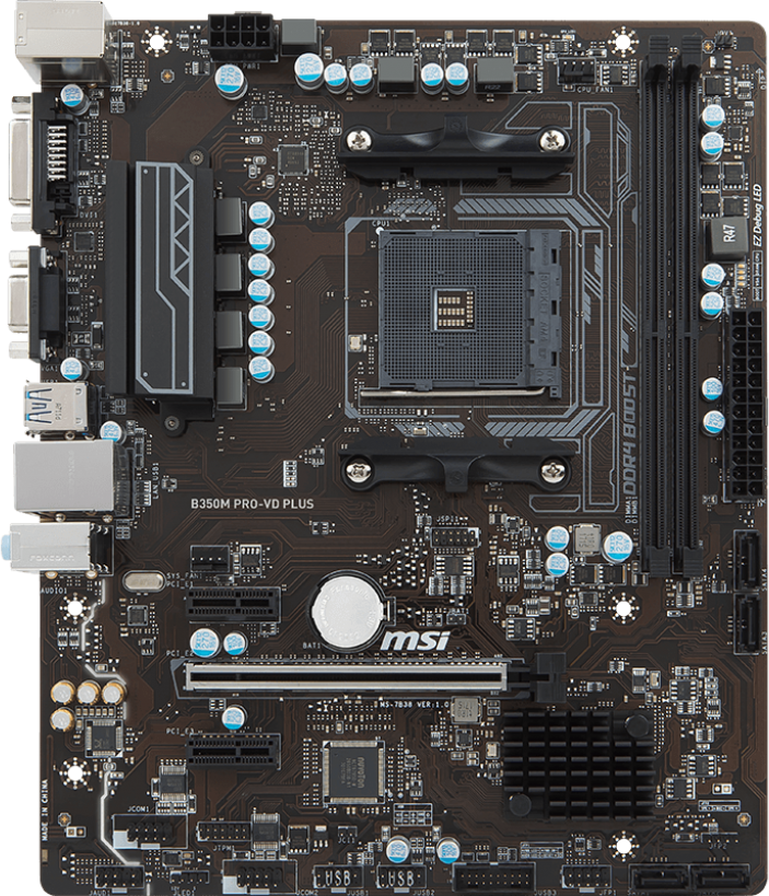 MSI B350M PRO-VD PLUS Used Motherboard  – Best Price in Pakistan | Tested & Working | Daddu Charger