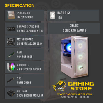 RS 100K PC Build | Ryzen 5 3600 with RX 580 | Best Gaming PC in Pakistan