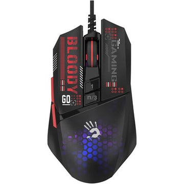 Bloody W60 Max Mini Lightweight RGB Gaming Mouse Honeycomb – 12000 CPI, Ultra-Light, Wired