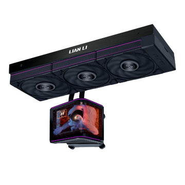 Lian Li HydroShift II OLED Curved 360mm AIO CPU Liquid Cooler – Black, Curved OLED Display, High-Performance Cooling, Intel & AMD Compatible