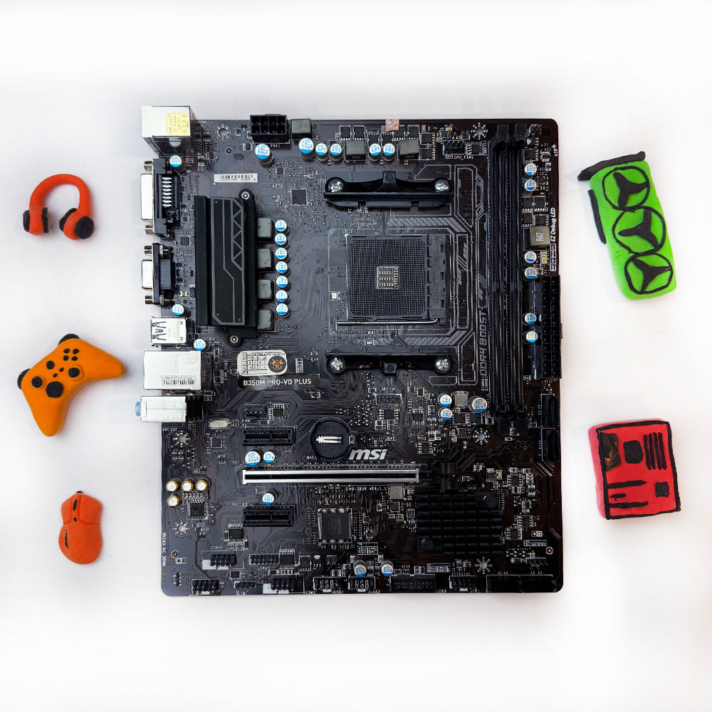 MSI B350M PRO-VD PLUS Used Motherboard  – Best Price in Pakistan | Tested & Working | Daddu Charger