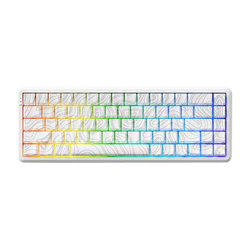 AJAZZ AK680 V2 Magnetic Switch Gaming Keyboard – White Contour, Magnetic Switches, Rapid Trigger, 8000Hz Polling Rate, RGB Backlight