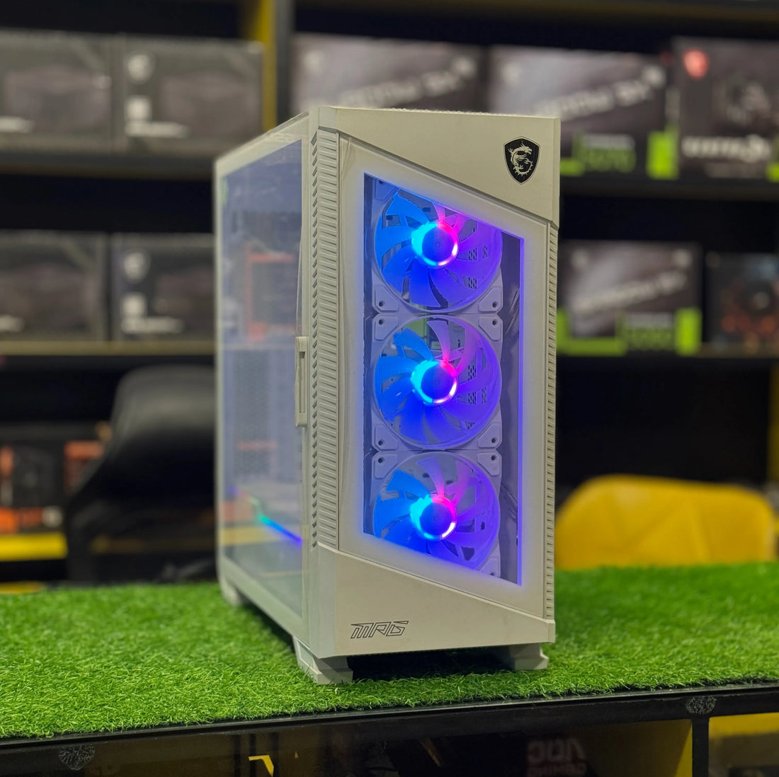 MSI MPG VELOX 100R – White ARGB Mid-Tower Gaming Case with 4 Fans