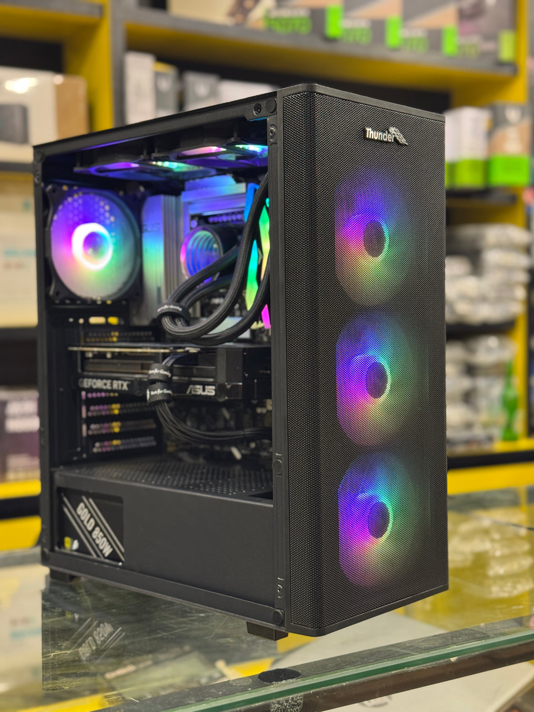 Intel Core i9-285 Gaming PC – RTX 5070 ASUS DUAL OC | 64GB 6000MHz DDR5 | 2TB T-Force G70 Gen 4 SSD | 360mm ARGB Liquid Cooler | Best High-End 630K Gaming PC in Pakistan – Daddu Charger Gaming Store