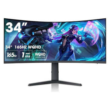 KOORUI 34E6UC 34″ WQHD 165Hz 1ms 1000R Curved Ultrawide Gaming Monitor | 100% sRGB | 90% DCI-P3 | HDR400 | FreeSync & G-Sync | Height Adjustable | Best Gaming Monitor by KOORUI in Pakistan | Daddu Charger Gaming Store