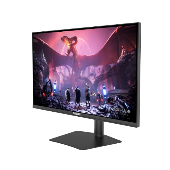 MXG G32IQ-18 32″ 2K 180Hz 1ms IPS Gaming Monitor | HDR, G-Sync + FreeSync, HDMI 2.0×2, DP 1.4, USB, Hydraulic Height Adjustable Stand