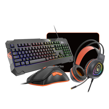Meetion C505 Wired RGB Gaming Combo – Keyboard, Mouse, Headset & Mouse Pad Bundle (Black)