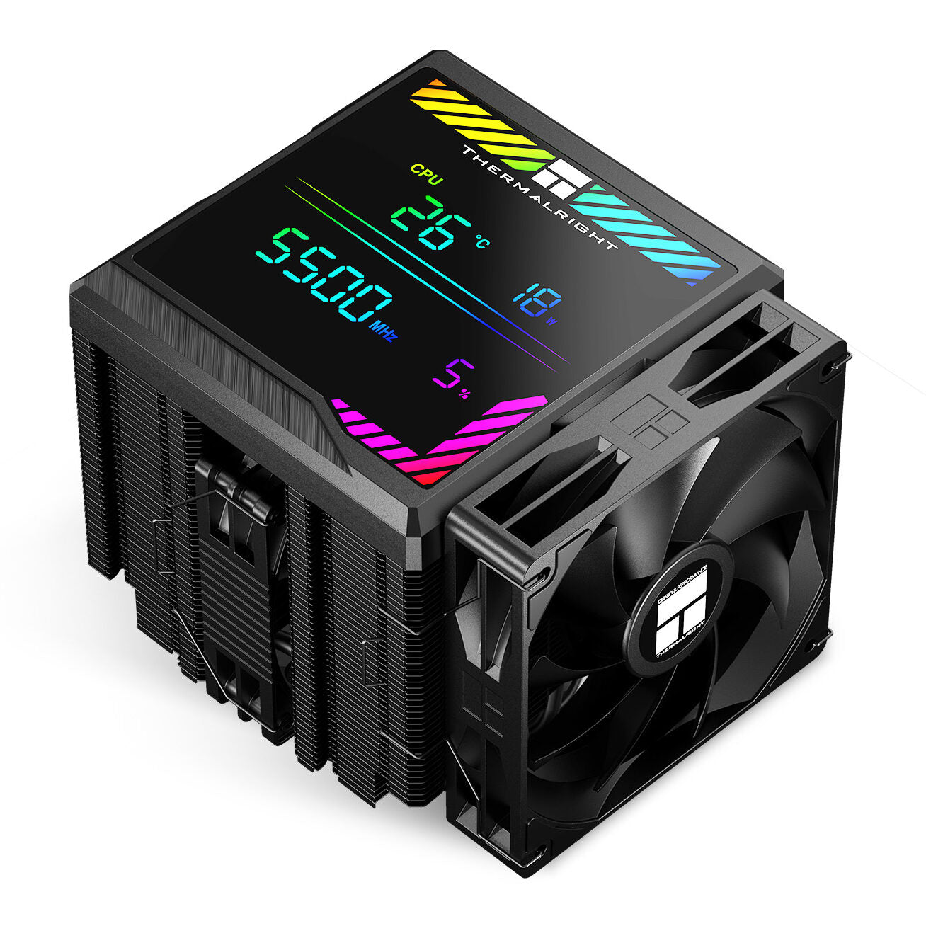 Thermalright Peerless Assassin 140 Digital Black – Dual Tower 140mm ARGB Display High-Performance CPU Air Cooler