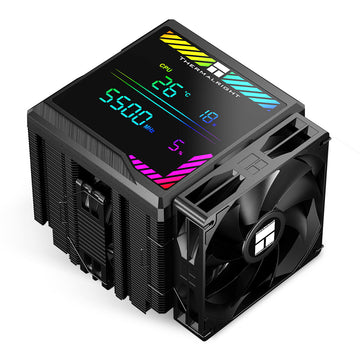 Thermalright Peerless Assassin 140 Digital Black – Dual Tower 140mm ARGB Display High-Performance CPU Air Cooler