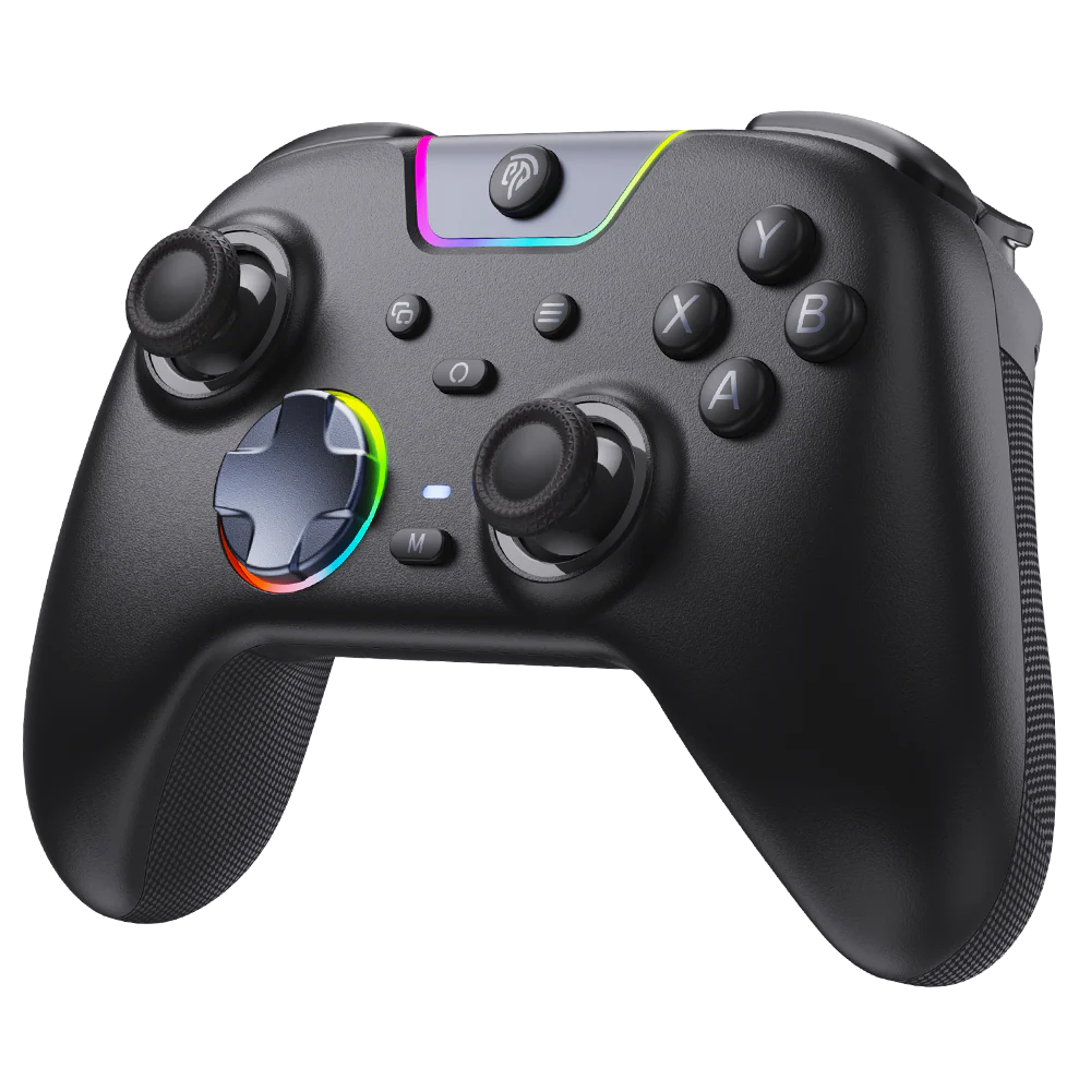EasySMX X05 Pro Wireless Controller Black | Multi-Platform Bluetooth Gamepad for PC, Android, iOS, Nintendo Switch & Steam | Dual Vibration | RGB Lighting | Ergonomic Design | Best Wireless Controller in Pakistan – Daddu Charger Gaming Store