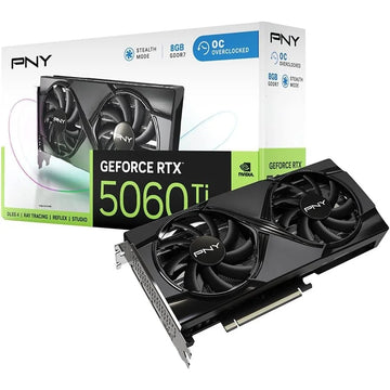 PNY NVIDIA GeForce RTX 5060 Ti 8GB GDDR7 Graphics Card – 2692MHz Boost, 4608 CUDA Cores, PCIe 5.0 x16, Dual Fan