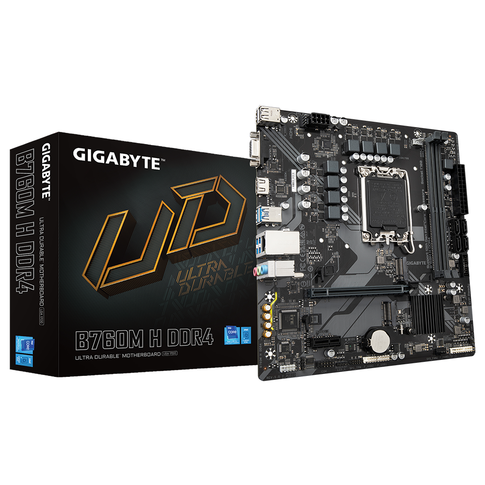 Gigabyte B760M H DDR4 Motherboard – LGA1700, PCIe 4.0, Intel 12th & 13th Gen Support | Best Price in Pakistan | Daddu Charger Gaming Store