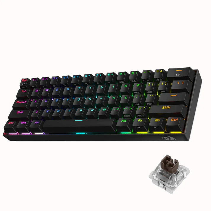 Redragon Draconic Pro Black RGB Tri-Mode Mechanical Gaming Keyboard – Wireless & Compact 60% Keyboard | Best Price in Pakistan