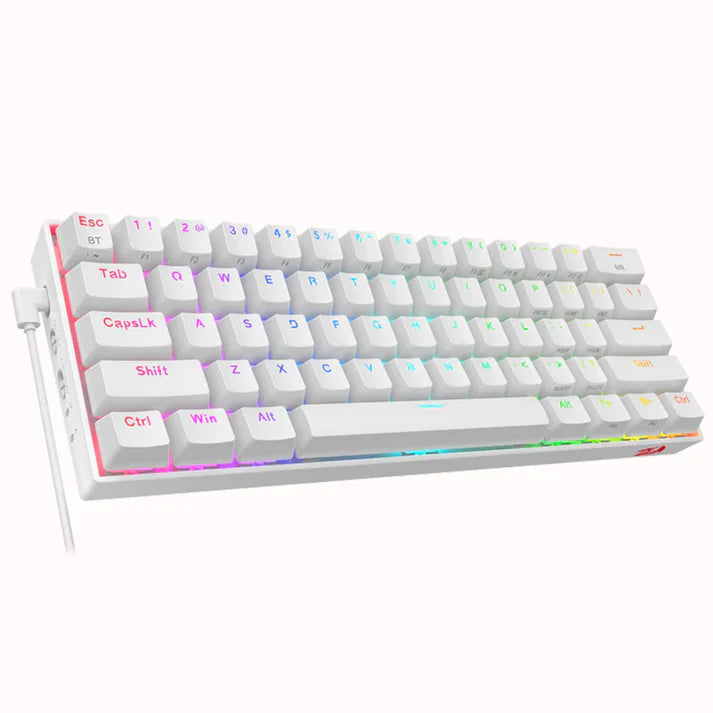 Redragon Draconic Pro White RGB Tri-Mode Mechanical Gaming Keyboard – Wireless & Compact 60% Keyboard | Best Price in Pakistan
