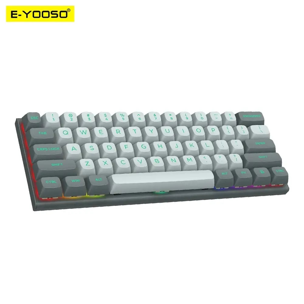 E-YOOSO HZ61 Mechanical Gaming Keyboard | 60% Compact RGB Keyboard | Hot-Swappable Switches, PBT Keycaps, Type-C | Pakistan