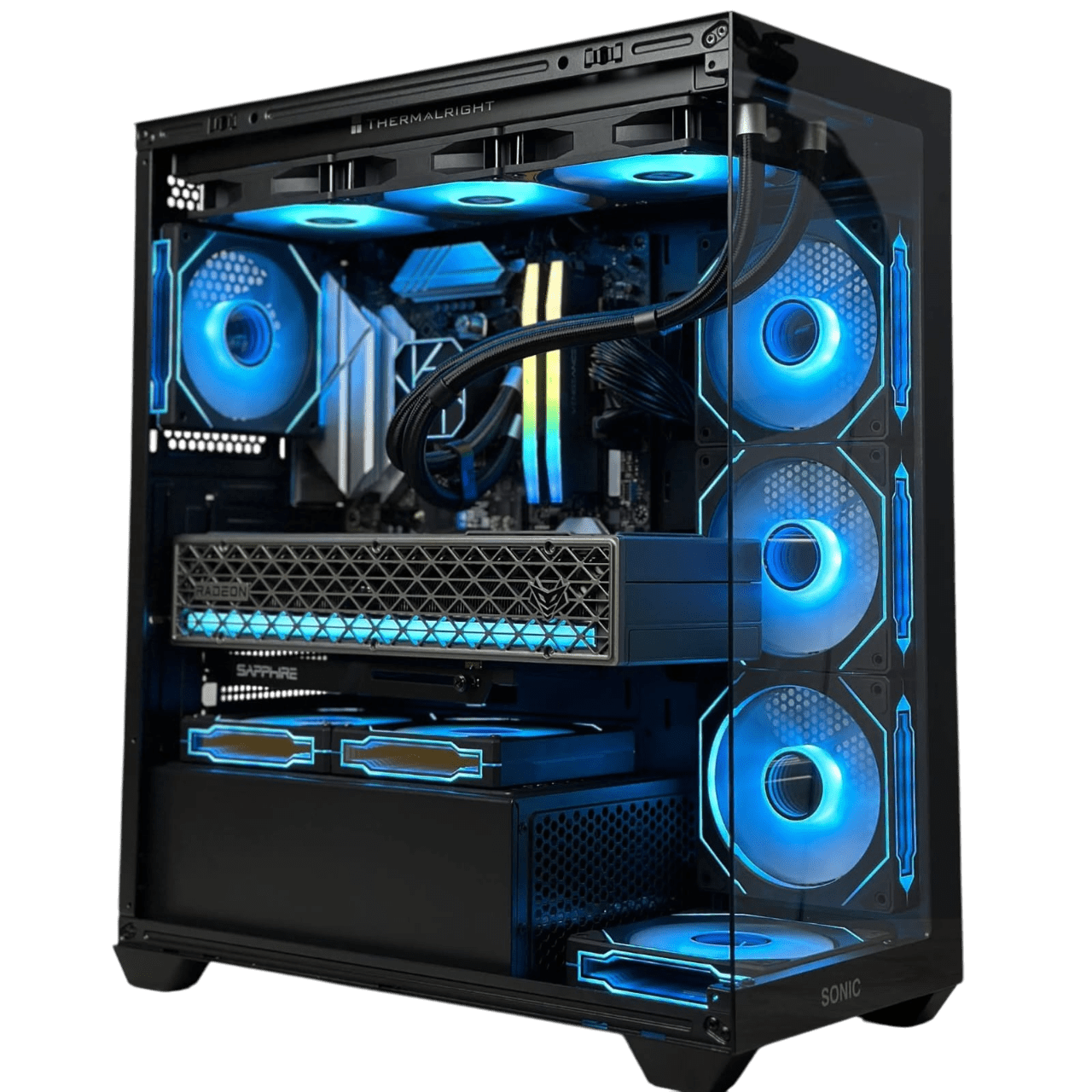 Sonic EL2 Gaming Case Black Price in Pakistan | RGB Mid-Tower ATX Case | Daddu Charger Gaming Store
