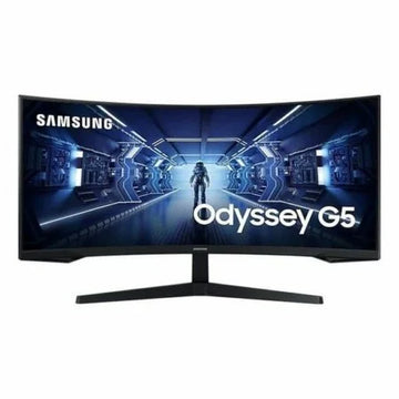 Samsung Odyssey G55T 34" Ultra WQHD 165Hz Curved Gaming Monitor – 3440×1440 Resolution, 21:9 Ultrawide Display